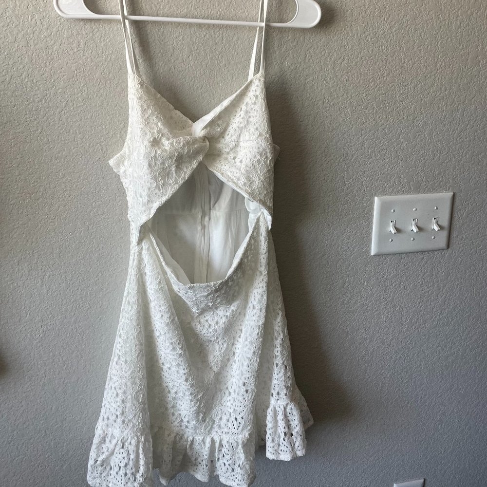 Shein White Cut-Out dress